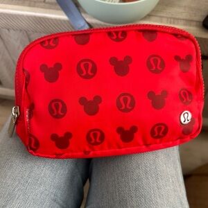 Disney Red Belt Bag with Mickey Mouse Design